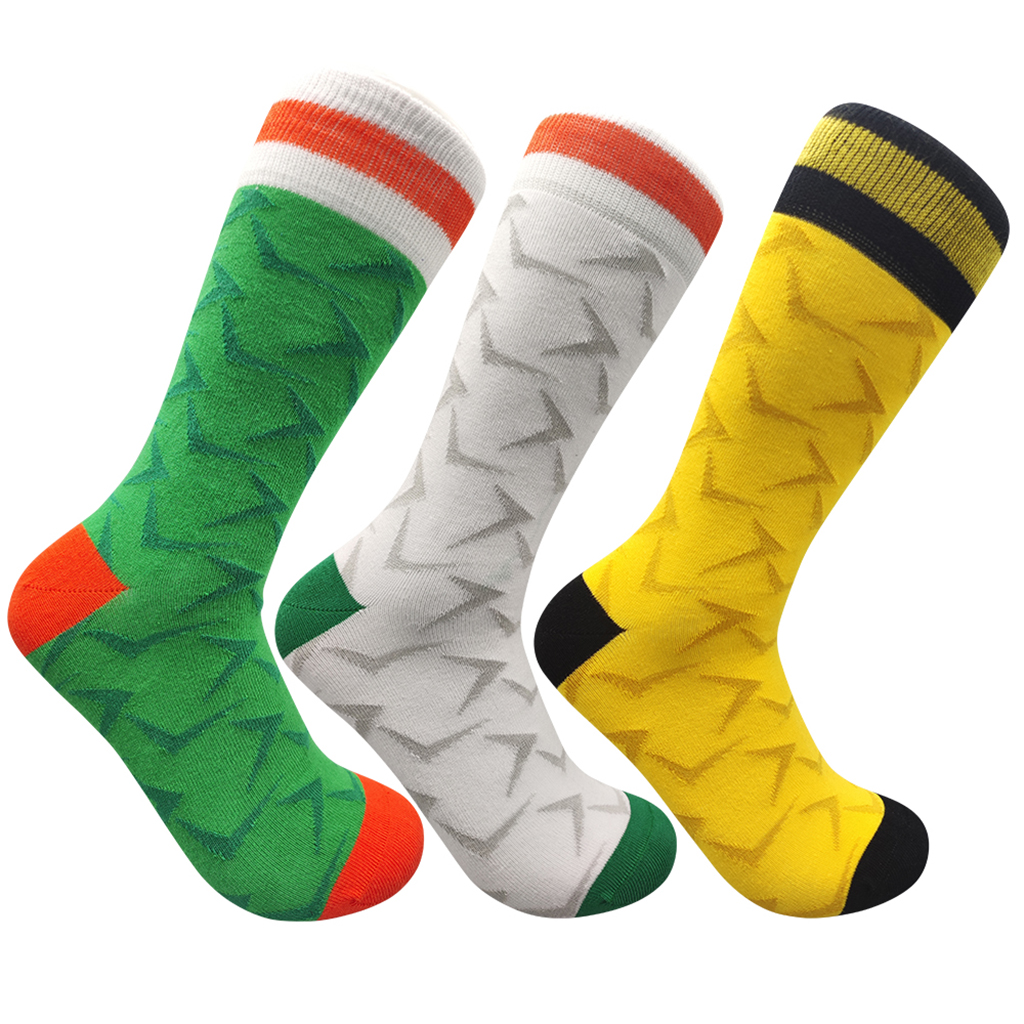 3 Premium Knitted Cotton Socks in Irish colours