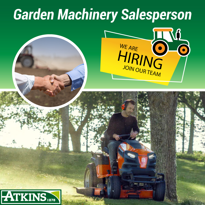 Garden Machinery Salesperson - Atkins Job Ad