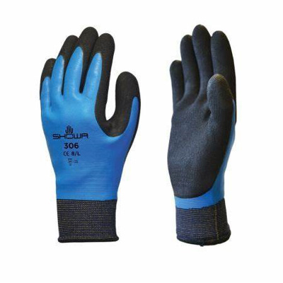 Blue and Navy waterproof Showa "All Weather" gloves