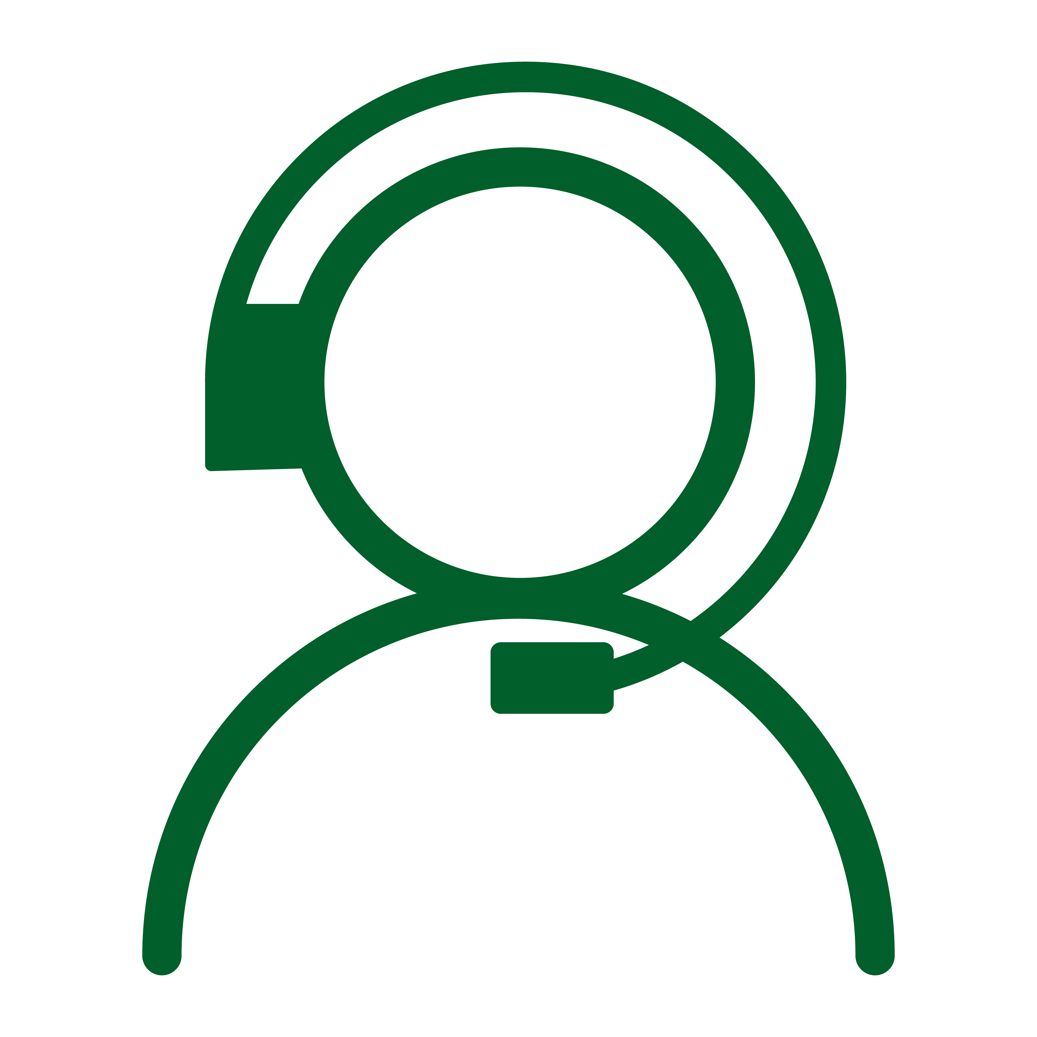 Green Customer Service Icon with Headphones