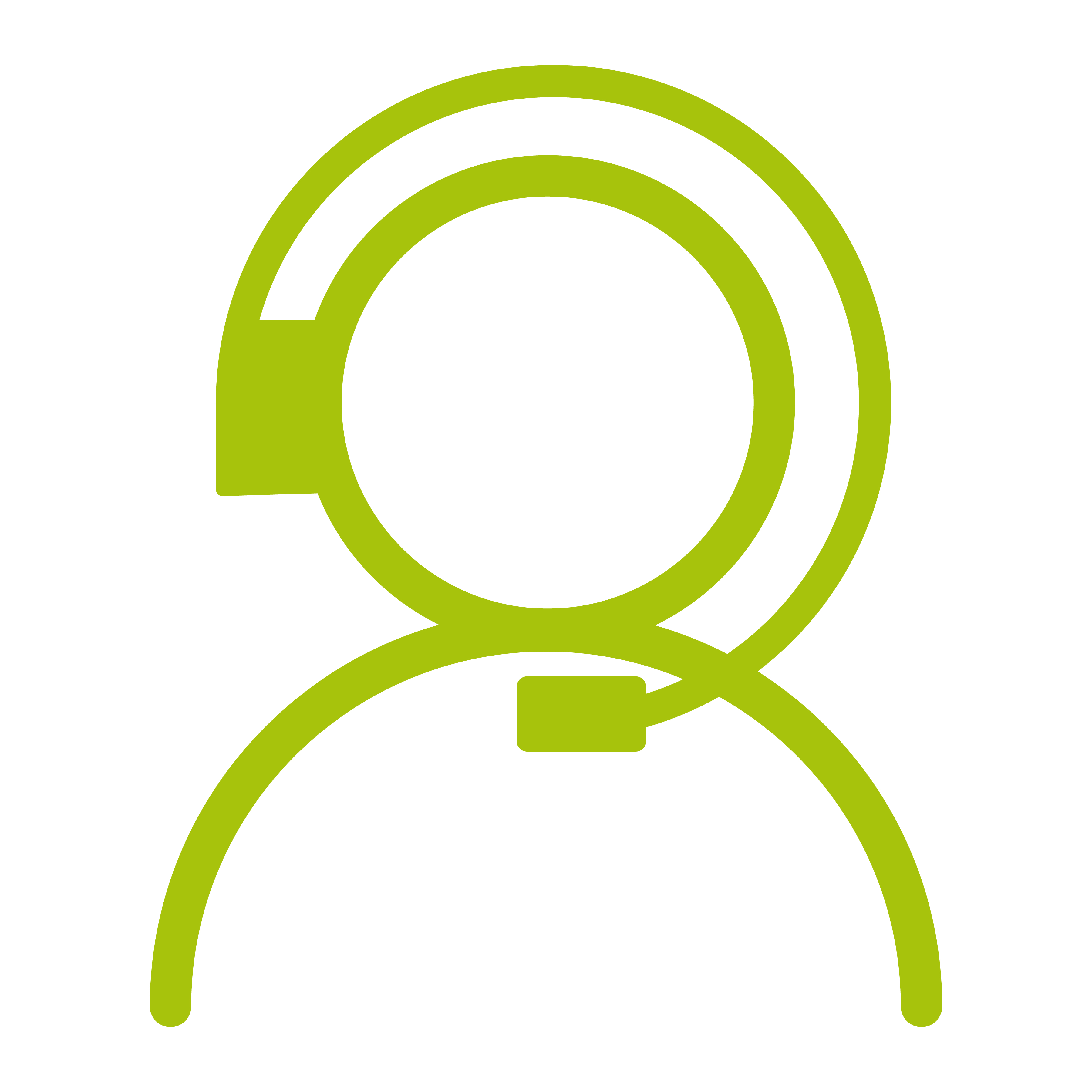 Light Green Customer Service Icon with Headphones