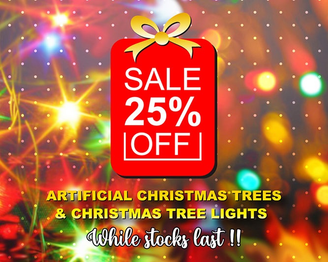 Sale - Christmas Tree Lights & Artificial Trees