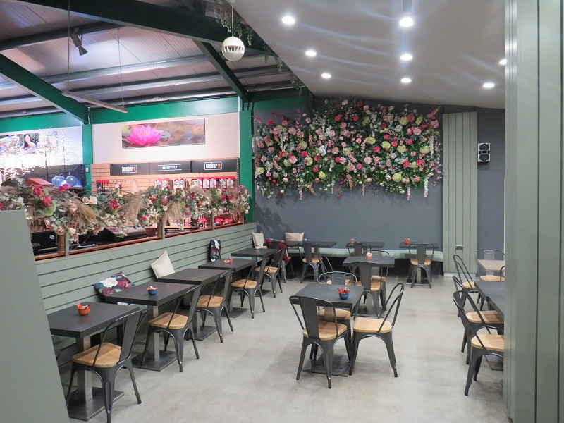 Interior seating space of Sage Garden Caffe on Carrigrohane Road in Cork