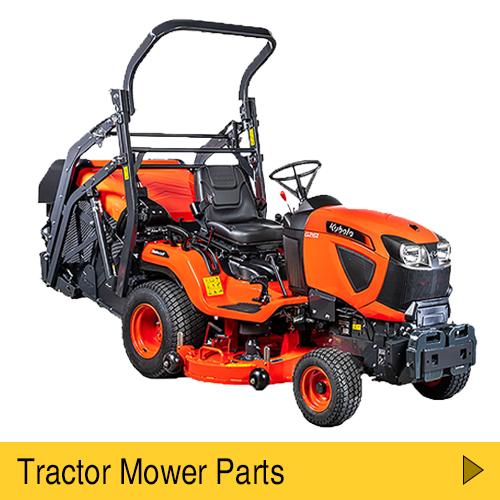 Black & Orange Kubota Tractor Mower