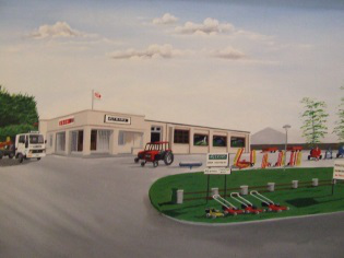 Photo of the plan for Atkins Farm Machinery new premises on Carrigrohane Road in Cork