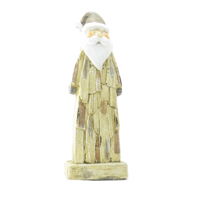 37cm Wooden Style Santa 