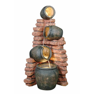 4 Pots on Brick Water Feature (120cm)