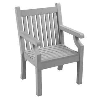 Sandwick 'Wood Effect' Armchair (stone grey)