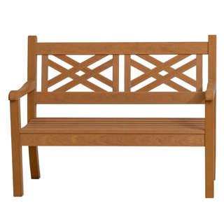 Speyside 'Wood Effect' 2 Seater Bench (teak)