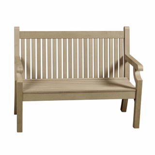 Sandwick 'Wood Effect' 2 Seater Bench (teak)