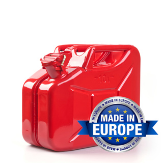 10 Litre Red Metal Jerry Can - Premium Quality