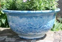 40cm Aegean Glazed Bowl - Powder Blue