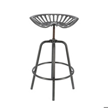 Retro Style Grey Metal Tractor Chair - Barstool