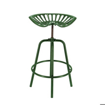 Retro Style Green Metal Tractor Chair - Barstool