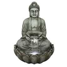 Grey Sitting Buddha Water Feature