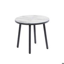 Aluminium Bistro Table with Tempered Glass Top