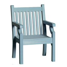 Sandwick 'Wood Effect' Armchair (powder blue)