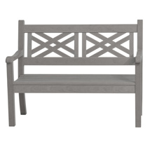 Speyside 'Wood Effect' 2 Seater Bench (stone grey)