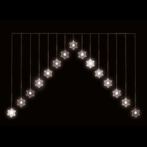 Snowflake 'V' Curtain LED Warm White Light (1.2m)