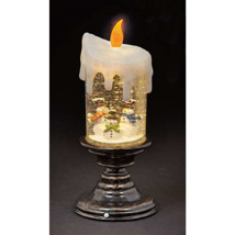 Battery Operated LED Water Candlestick - Snowman