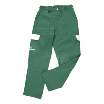 Pottinger Green/ White Work Trousers