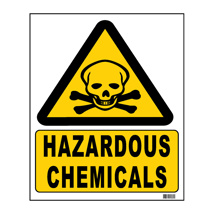 Hazardous Chemicals - Steel Sign