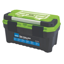 Draper Pro Toolbox with Tote Tray, 20", Green